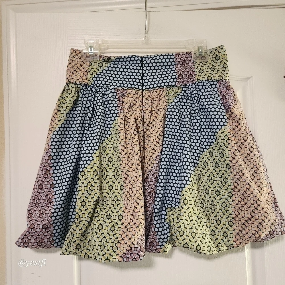 Kate Spade Saturday cumberbund cross polka dots bubble skirt size 10